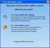 Direct MP3 Splitter Joiner Main Window